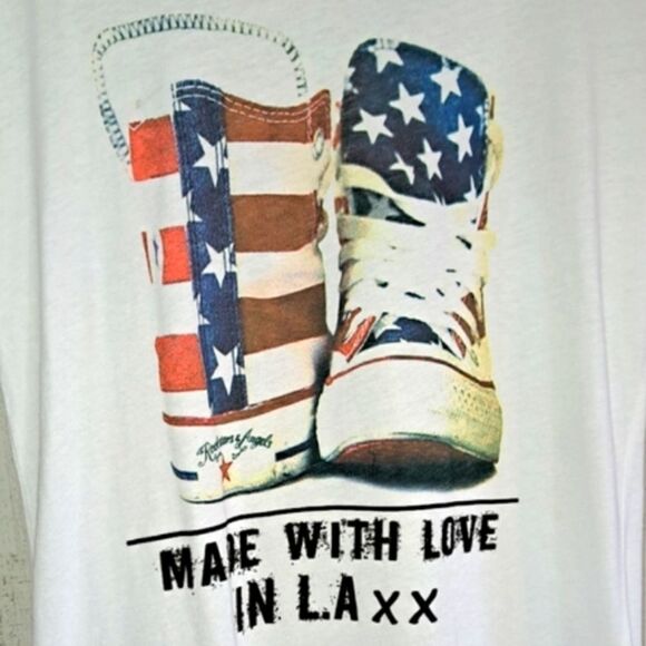 Rockstars & Angels Chucks Tee American Flag - Picture 5 of 7